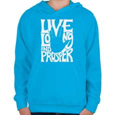 PRINTFASHION Hosszú hasznos életet!  - Gyerek kapucnis pulóver - Azúrkék