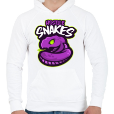 PRINTFASHION hostile snakes - Férfi kapucnis pulóver - Fehér