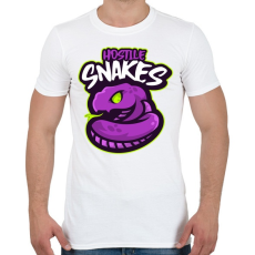 PRINTFASHION hostile snakes - Férfi póló - Fehér