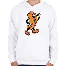 PRINTFASHION Hot dog - Gyerek kapucnis pulóver - Fehér
