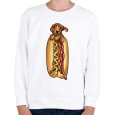 PRINTFASHION Hot dog - Gyerek pulóver - Fehér