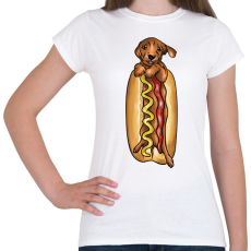 PRINTFASHION Hot dog - Női póló - Fehér