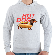 PRINTFASHION hot dog tacsi - Férfi kapucnis pulóver - Sport szürke