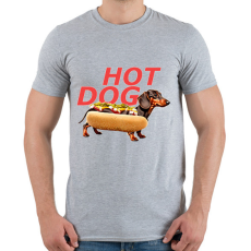 PRINTFASHION hot dog tacsi - Férfi póló - Sport szürke