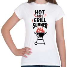 PRINTFASHION Hot grill summer - Női póló - Fehér női póló