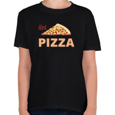 PRINTFASHION hot pizza - Gyerek póló - Fekete gyerek póló