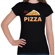 PRINTFASHION hot pizza - Női póló - Fekete