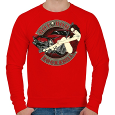PRINTFASHION Hot road rockabilly - Férfi pulóver - Piros