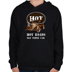 PRINTFASHION HOT ROADS - Gyerek kapucnis pulóver - Fekete