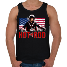 PRINTFASHION hot rod - Férfi atléta - Fekete