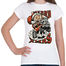 PRINTFASHION HOT ROD Mikulás - Női póló - Fehér