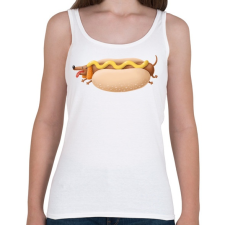 PRINTFASHION Hotdog - Női atléta - Fehér női trikó