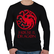 PRINTFASHION house of dragon - Férfi hosszú ujjú póló - Fekete férfi póló