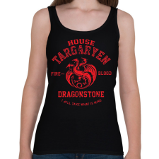 PRINTFASHION House Targaryen - Női atléta - Fekete női trikó