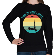 PRINTFASHION How I roll - Női pulóver - Fekete női pulóver, kardigán