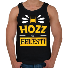 PRINTFASHION Hozz egy felest! - Férfi atléta - Fekete