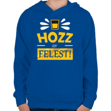 PRINTFASHION Hozz egy felest! - Gyerek kapucnis pulóver - Királykék gyerek pulóver, kardigán