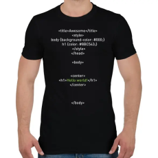 PRINTFASHION HTML - Férfi póló - Fekete