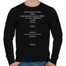 PRINTFASHION HTML - Férfi pulóver - Fekete