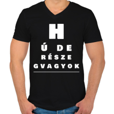 PRINTFASHION HÚ DE RÉSZEG VAGYOK - Férfi V-nyakú póló - Fekete férfi póló