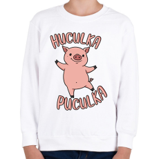 PRINTFASHION Huculka Puculka malac - Gyerek pulóver - Fehér