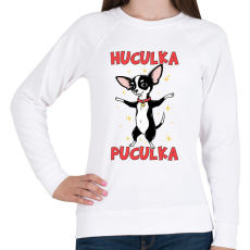 PRINTFASHION Huculka Puculka - Női pulóver - Fehér