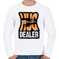 PRINTFASHION Hug Dealer - Férfi pulóver - Fehér