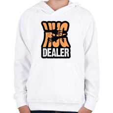 PRINTFASHION Hug Dealer - Gyerek kapucnis pulóver - Fehér