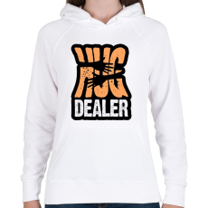 PRINTFASHION Hug Dealer - Női kapucnis pulóver - Fehér