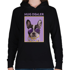 PRINTFASHION HUG DEALER - Női kapucnis pulóver - Fekete