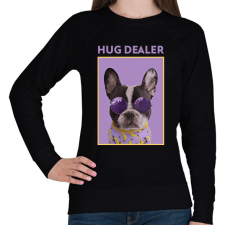 PRINTFASHION HUG DEALER - Női pulóver - Fekete női pulóver, kardigán