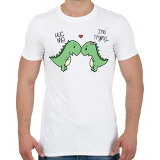PRINTFASHION Hug me! - Férfi póló - Fehér