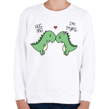 PRINTFASHION Hug me! - Gyerek pulóver - Fehér gyerek pulóver, kardigán