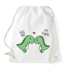 PRINTFASHION Hug me! - Sportzsák, Tornazsák - Fehér tornazsák