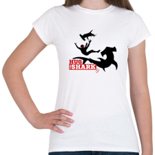 PRINTFASHION Hug The Shark- öleld meg a cápát - Női póló - Fehér női póló