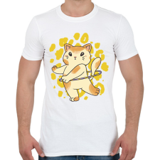 PRINTFASHION Hulahoppos cica - Férfi póló - Fehér férfi póló