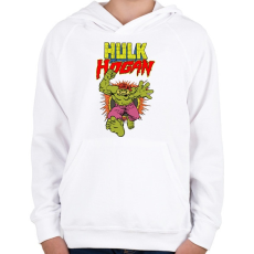 PRINTFASHION Hulk Hogan - Gyerek kapucnis pulóver - Fehér