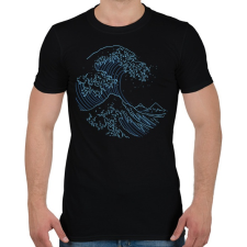 PRINTFASHION Hullám - Férfi póló - Fekete férfi póló