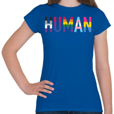 PRINTFASHION Human - Női póló - Királykék