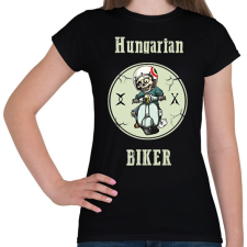 PRINTFASHION HUNGARIAN BIKER - Női póló - Fekete női póló