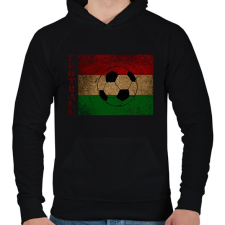 PRINTFASHION hungarian football - Férfi kapucnis pulóver - Fekete férfi pulóver, kardigán