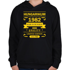PRINTFASHION Hungarikum - Évszámmal - Gyerek kapucnis pulóver - Fekete gyerek pulóver, kardigán