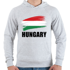 PRINTFASHION Hungary 2 - Férfi kapucnis pulóver - Sport szürke