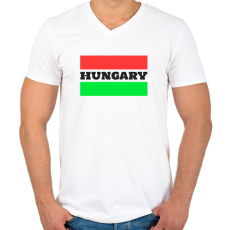 PRINTFASHION HUNGARY - Férfi V-nyakú póló - Fehér