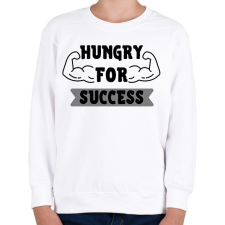 PRINTFASHION Hungry for success - Gyerek pulóver - Fehér gyerek pulóver, kardigán