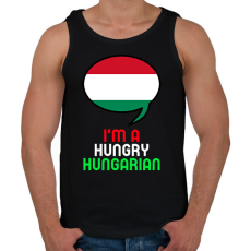 PRINTFASHION Hungry hungarian - Férfi atléta - Fekete
