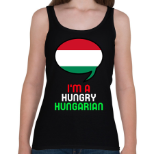 PRINTFASHION Hungry hungarian - Női atléta - Fekete női trikó