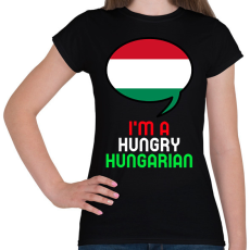 PRINTFASHION Hungry hungarian - Női póló - Fekete