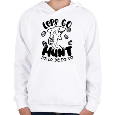 PRINTFASHION Hunt do, do, do - Gyerek kapucnis pulóver - Fehér gyerek pulóver, kardigán