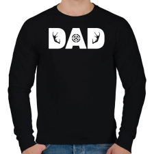 PRINTFASHION Hunter Dad - Férfi pulóver - Fekete férfi pulóver, kardigán